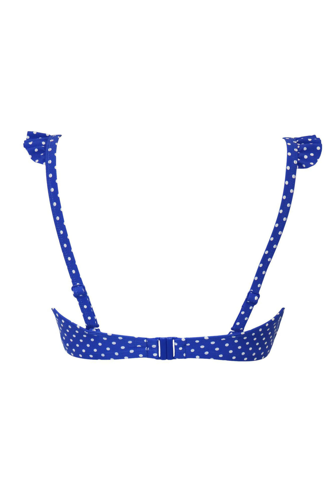 Pour Moi Sicily Bikini Top Blue White Lightly Padded Underwired Twist Front 26511R 170 - Shirley Allum Boutique