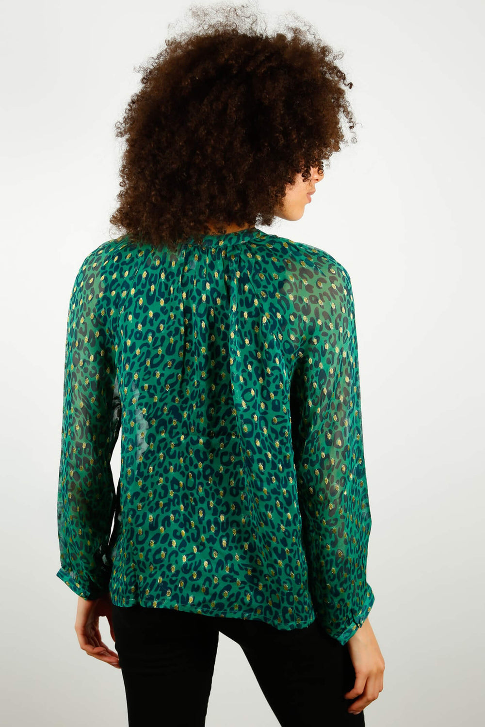 Primrose Park Zion 02 Green Leo Print Top - Shirley Allum Boutique