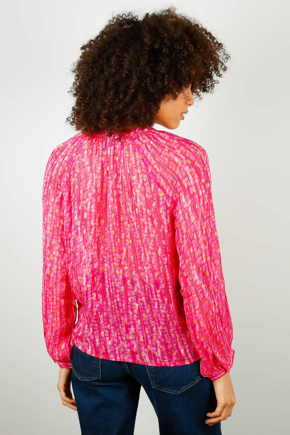 Primrose Park Zion 02 Pink Dot Falls Print Top - Shirley Allum Boutique