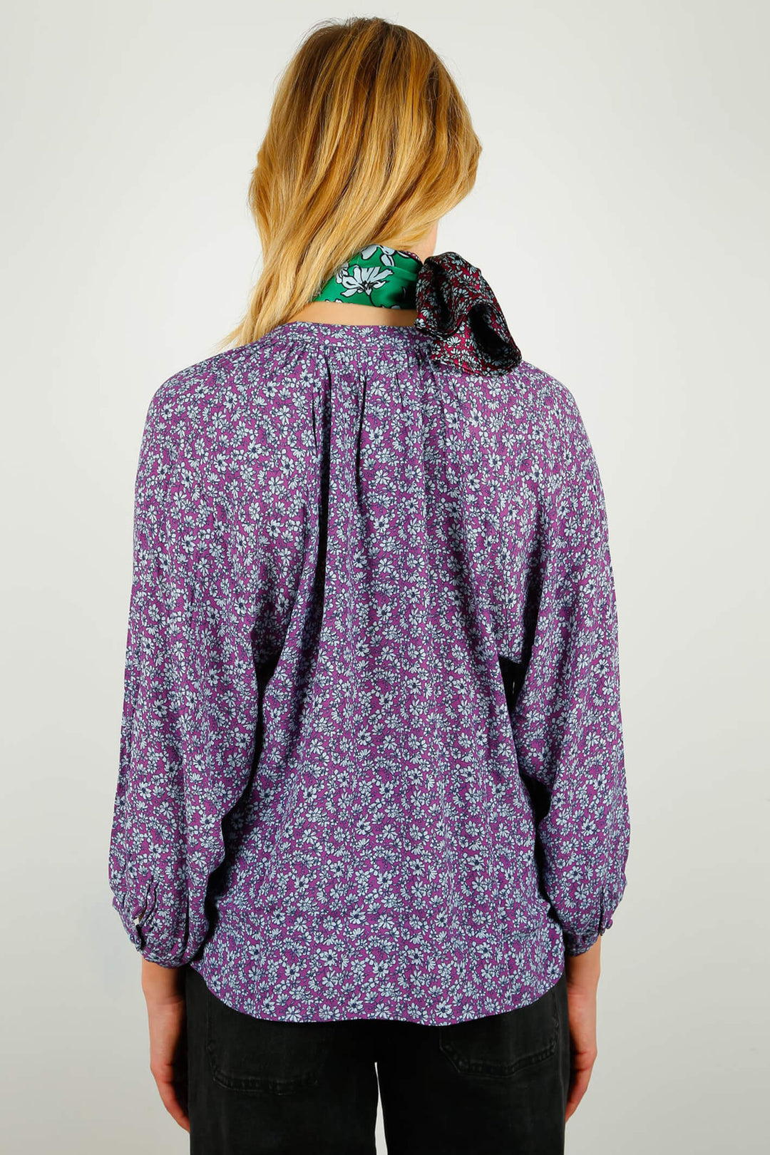 Primrose Park Zion Purple Ditsy 03 Floral Print Top - Shirley Allum Boutique