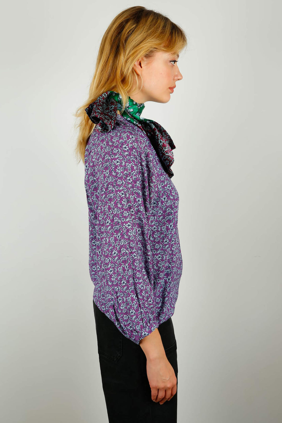 Primrose Park Zion Purple Ditsy 03 Floral Print Top - Shirley Allum Boutique