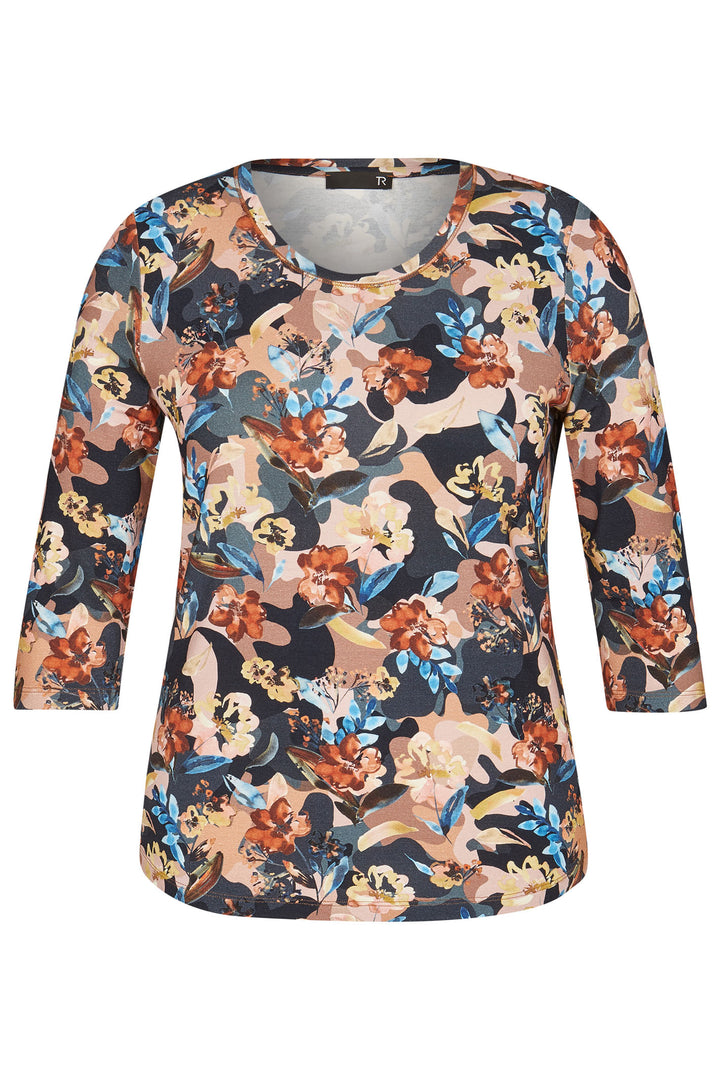 Rabe 45-523350 664 Floral Navy Top - Shirley Allum Boutique