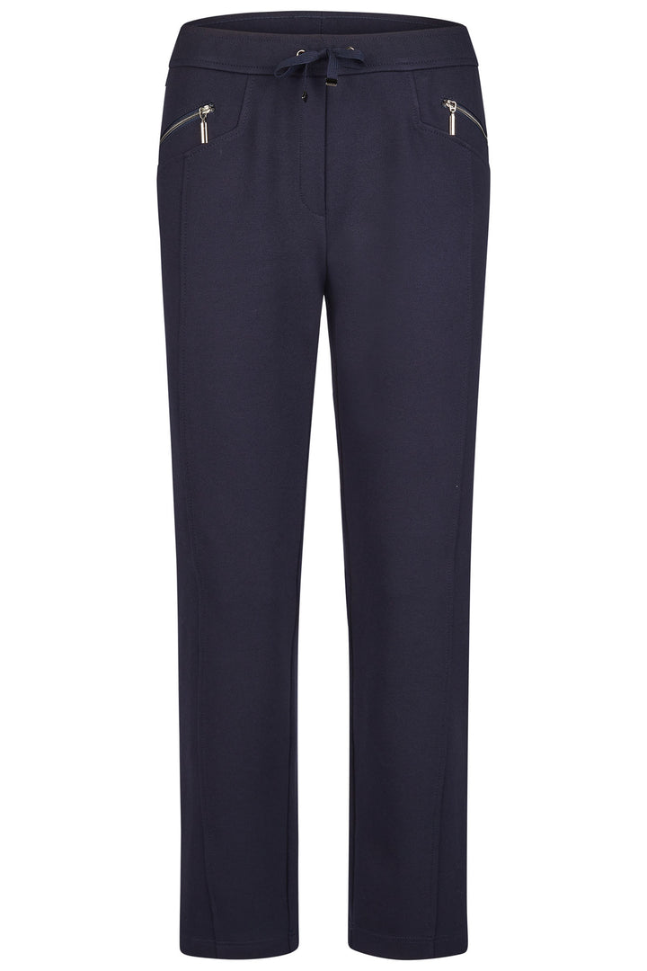Rabe 52-111454 2390 Navy Drawstring Waist Trousers - Shirley Allum Boutique