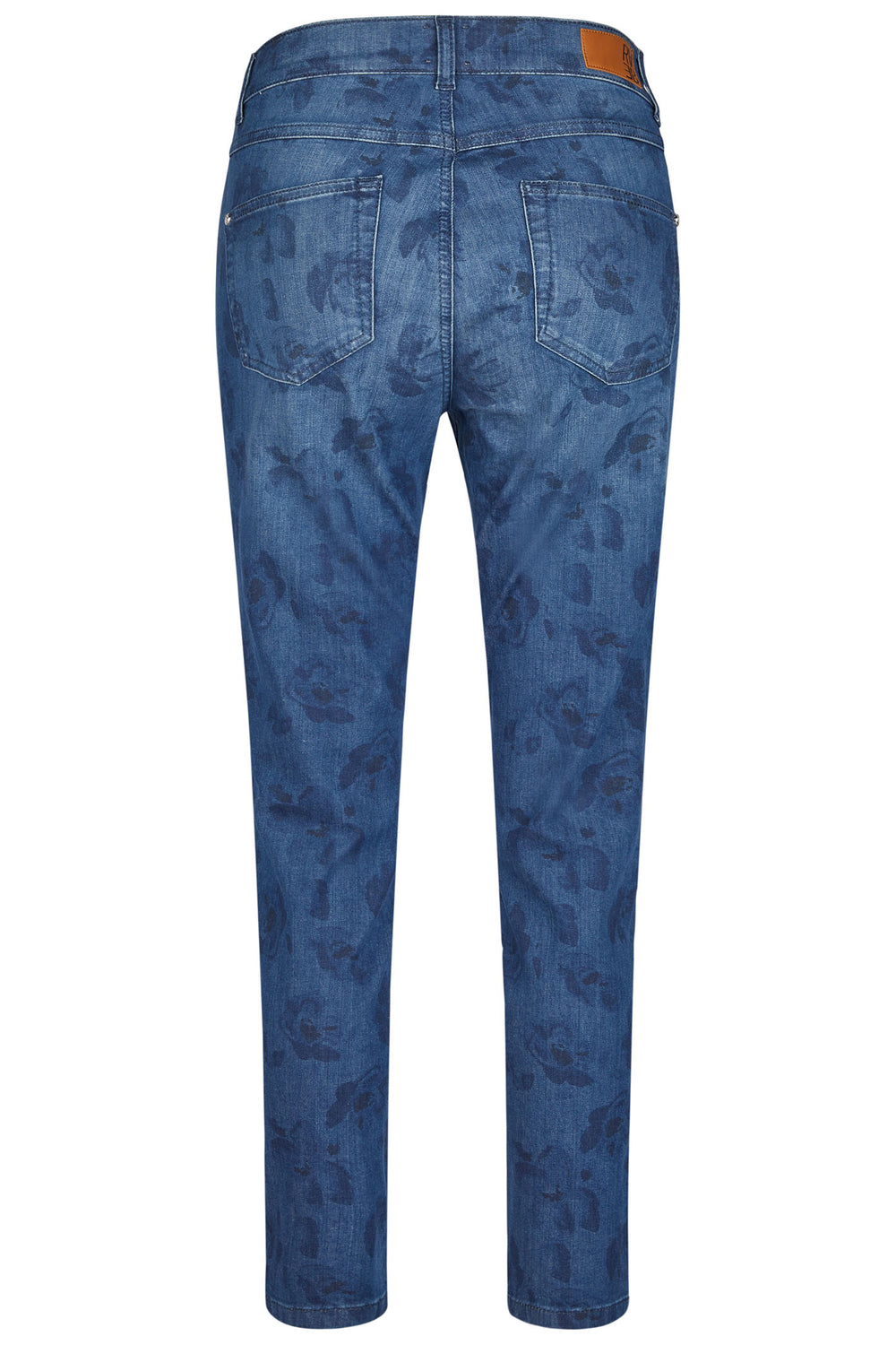 Rabe 52-211150 2395 Blue Flower Print Denim Jeans - Shirley Allum Boutique