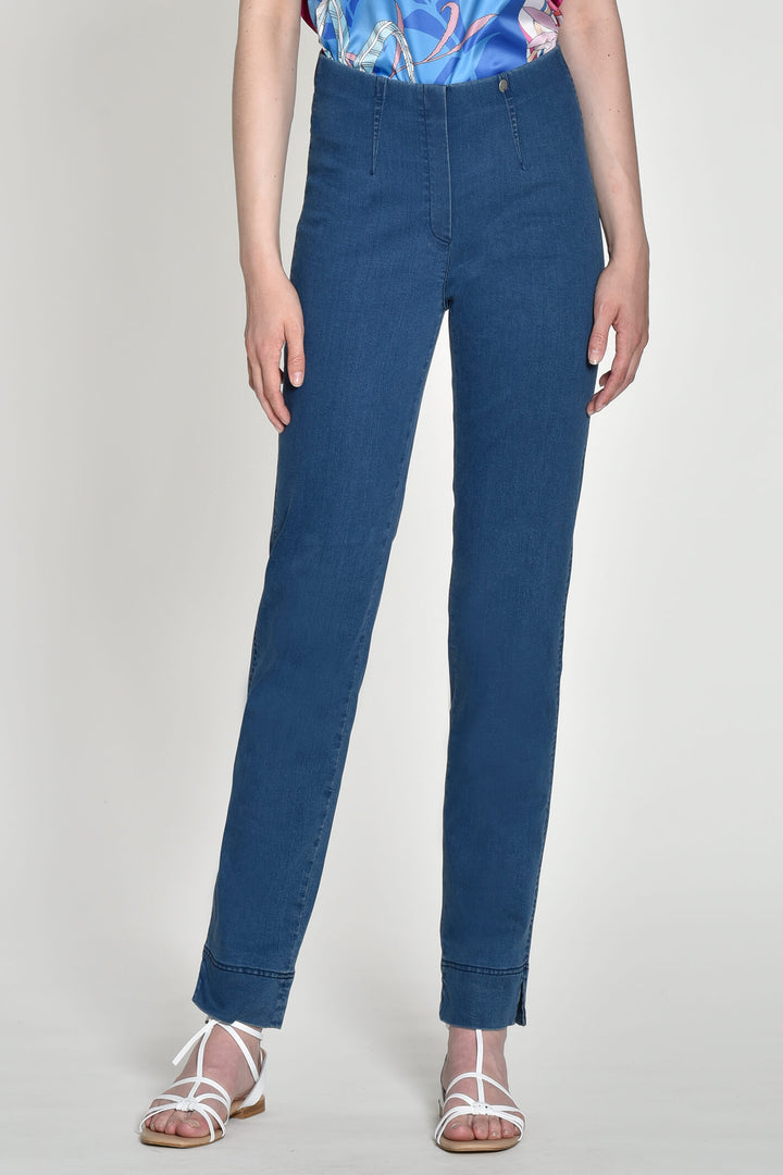 Robell Marie 51639-5448-64 78cm Blue Pull-On Trousers - Shirley Allum Boutique