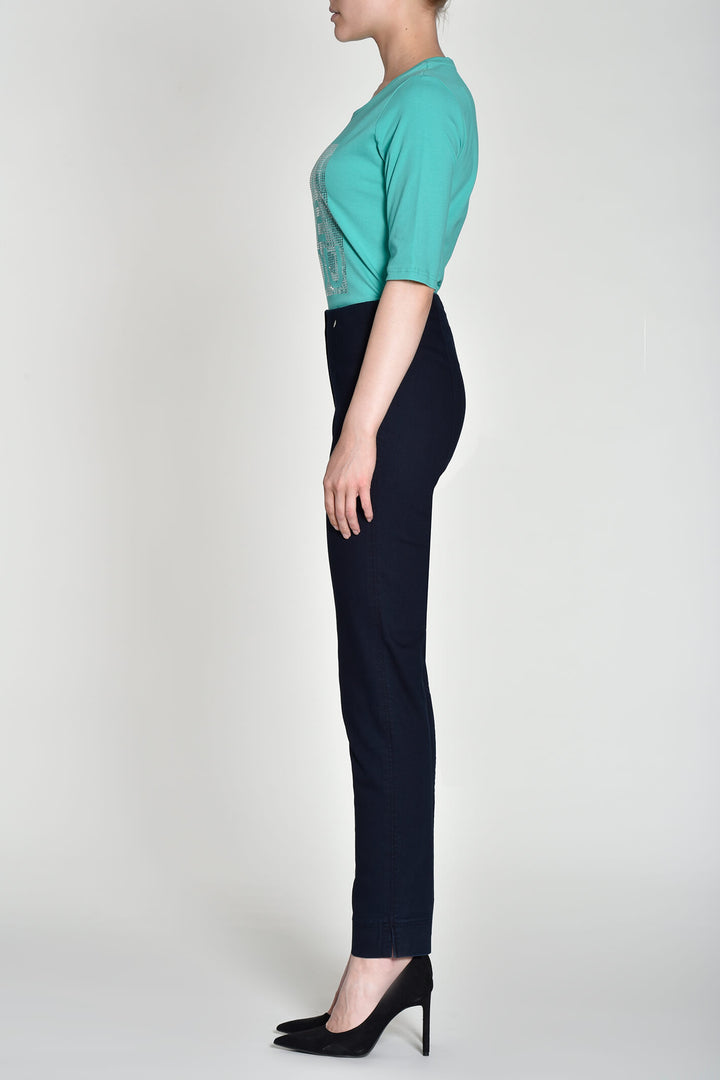 Robell Marie 51639-5448-69 78cm Navy Blue Pull-On Trousers - Shirley Allum Boutique