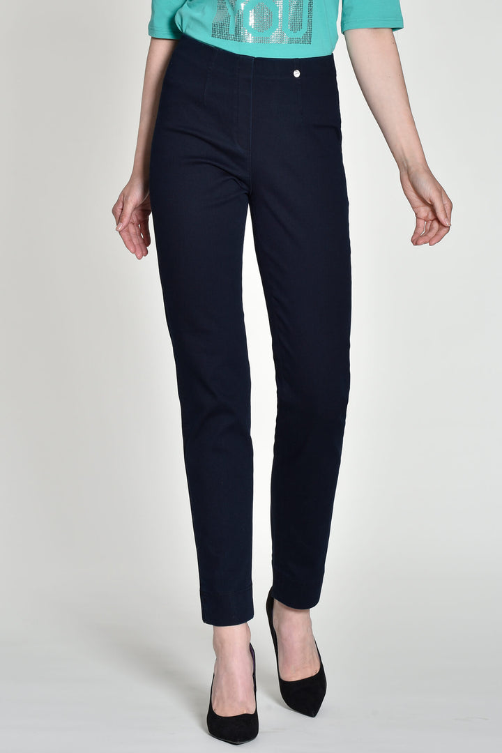 Robell Marie 51639-5448-69 78cm Navy Blue Pull-On Trousers - Shirley Allum Boutique