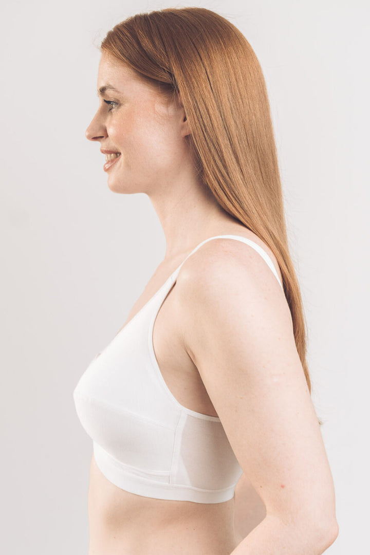 Royce Comfi Bra White Front Fastening Wirefree Support 2021 - Shirley Allum Boutique