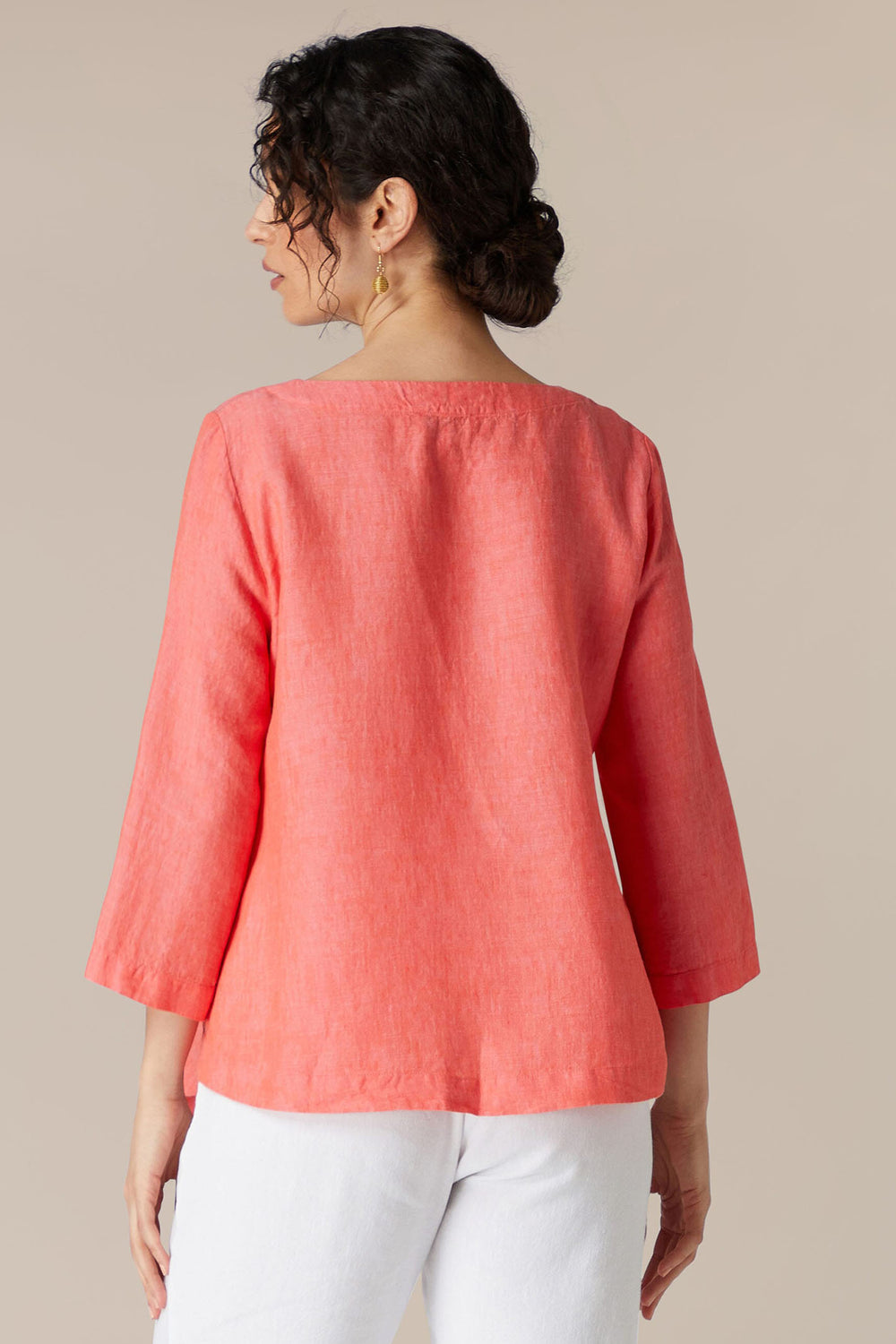 Sahara LAT5201-NCD Red Strawberry Cross Dye Asymmetric Tunic - Shirley Allum Boutique