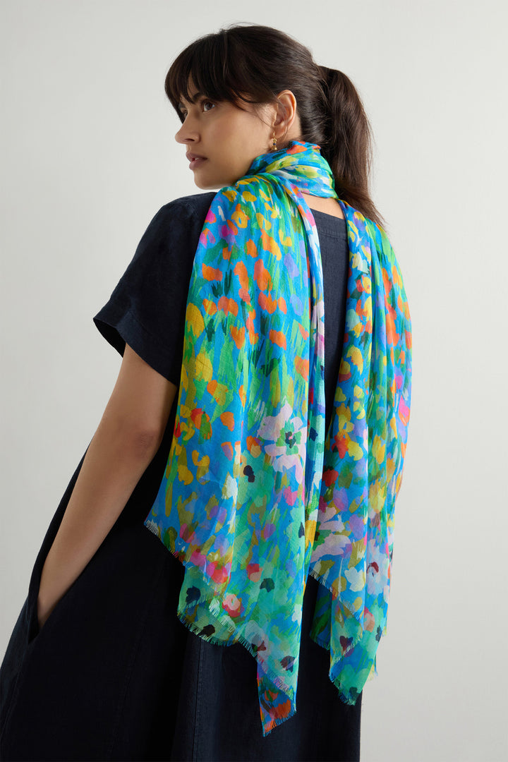 Sahara Scarf Abstract Patchwork Multicolour AHS6307-APG - Shirley Allum Boutique