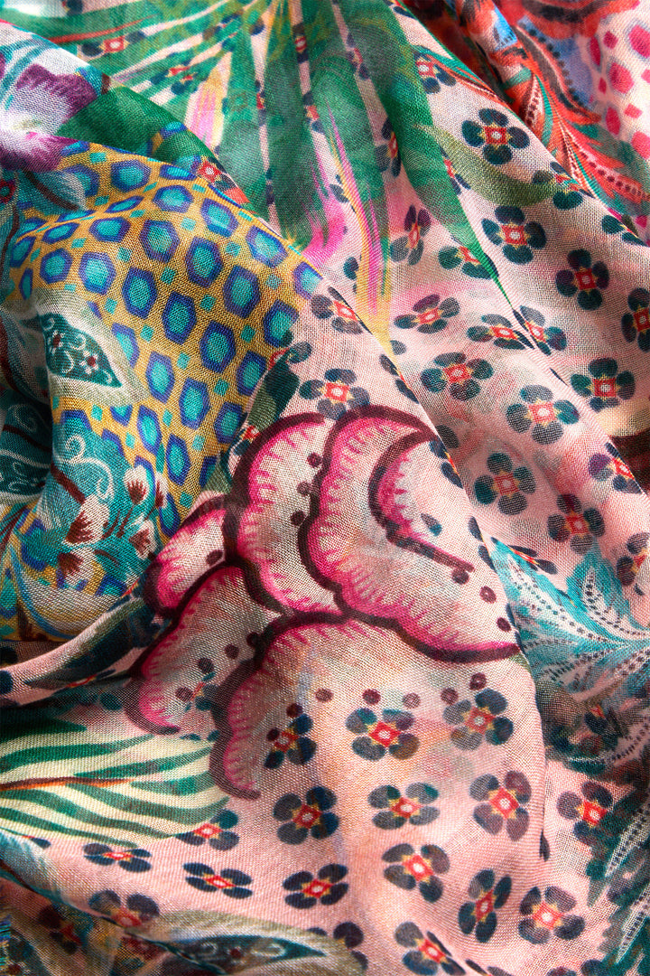 Sahara Scarf Botanical Patchwork Multicolour AHS6307-BP - Shirley Allum Boutique