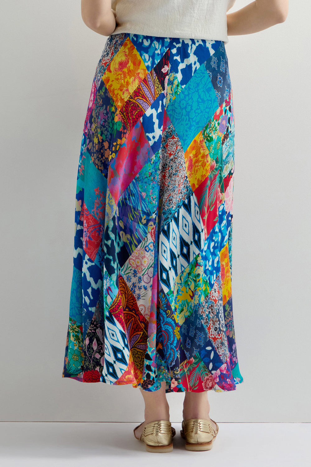 Sahara Skirt Patchwork Multicolour GRS6356-SPW - Shirley Allum Boutique