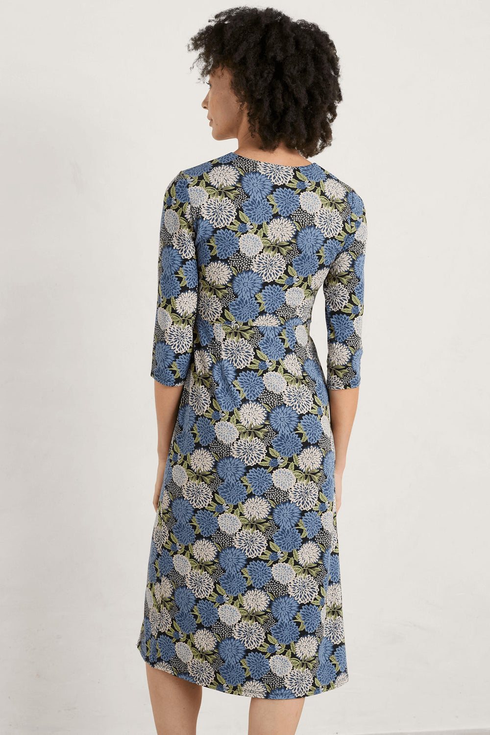 Seasalt 130 Onyx Blue Seed Packet Dahlia Bed Tide Dress - Shirley Allum Boutique