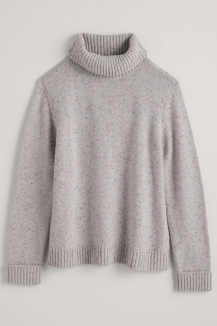 Seasalt 273 Grey Braque Light Lead Rollneck Jumper  - Shirley Allum Boutique