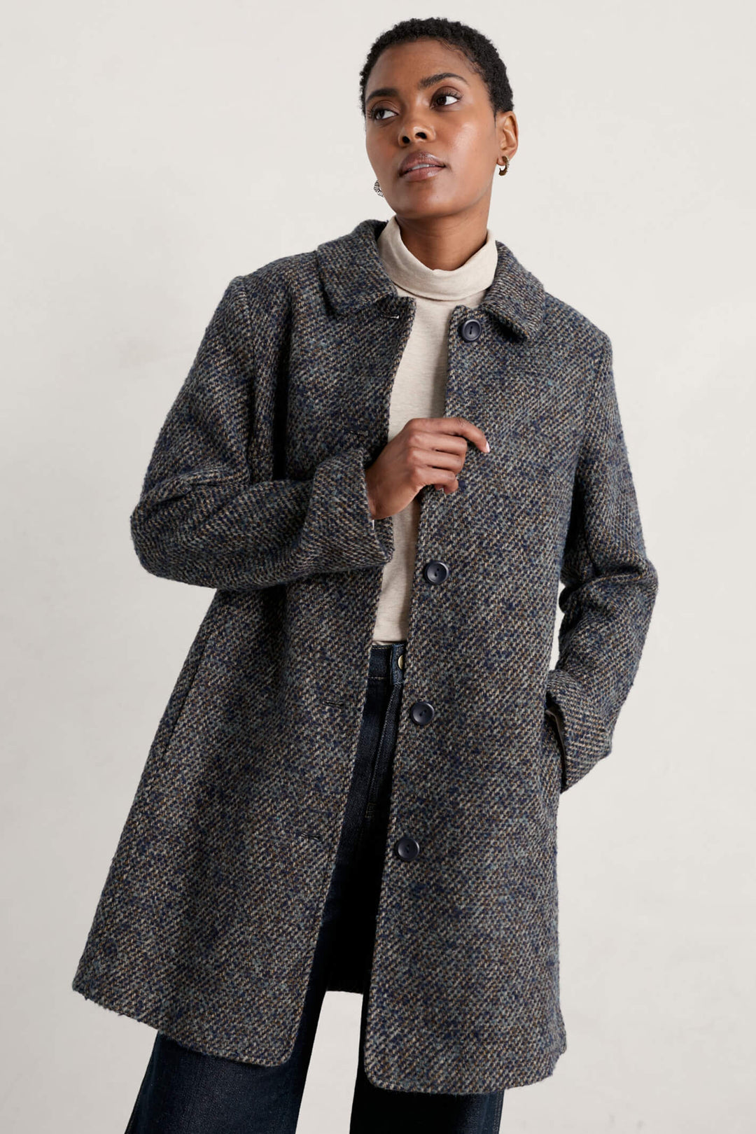 Seasalt 312 Wood Cabin Grey Catchball Wade Wool-Rich Coat - Shirley Allum Boutique