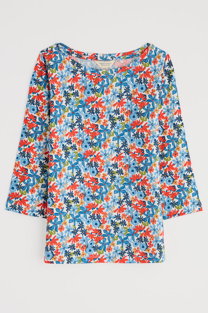Floral patterned shirt on a white background
