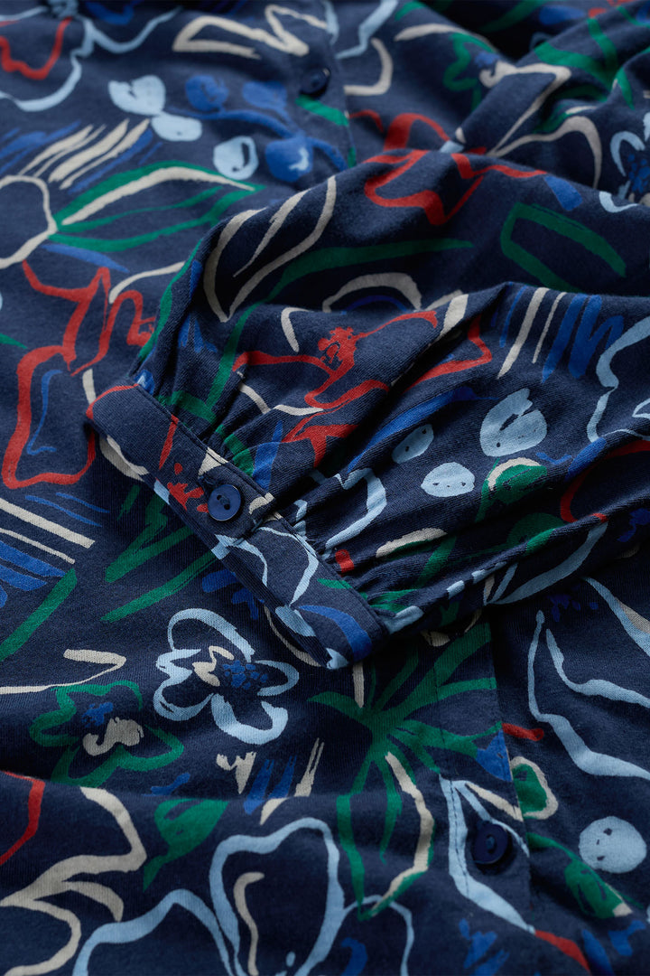 Seasalt 3/4 Embrace Shirt Painters Garden Mix Navy Multicolour - Shirley Allum Boutique