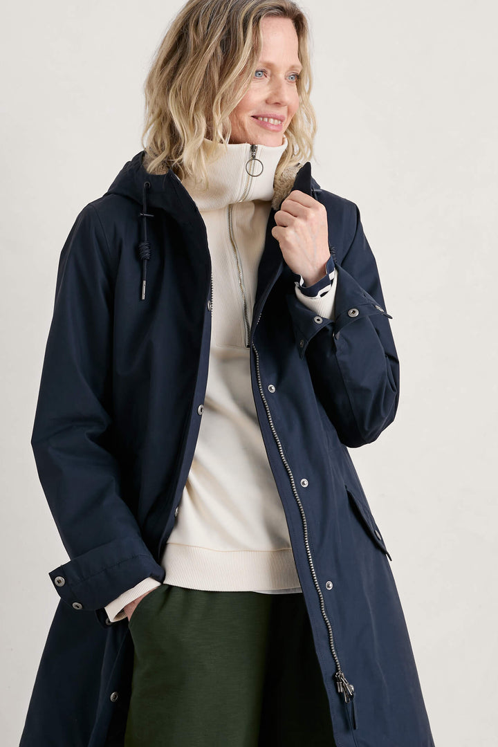 Seasalt 463 Midnight Blue Plant Hunter 2 Raincoat - Shirley Allum Boutique