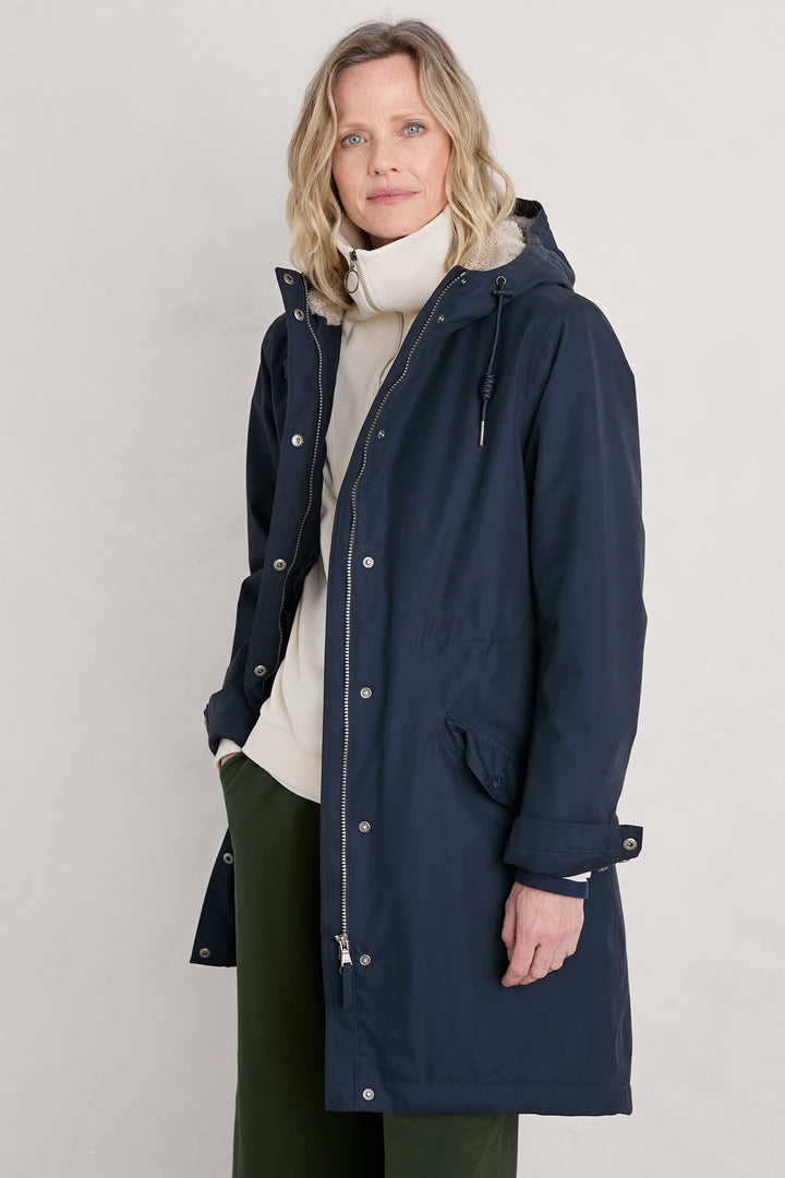 Seasalt 463 Midnight Blue Plant Hunter 2 Raincoat - Shirley Allum Boutique