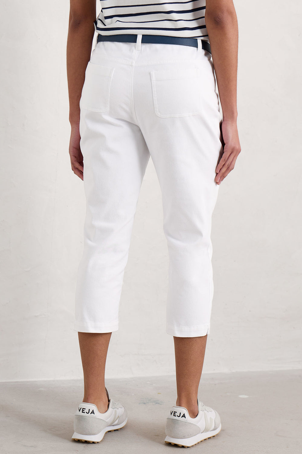 Seasalt Albert Quay Salt White Cropped Trousers - Shirley Allum Boutique