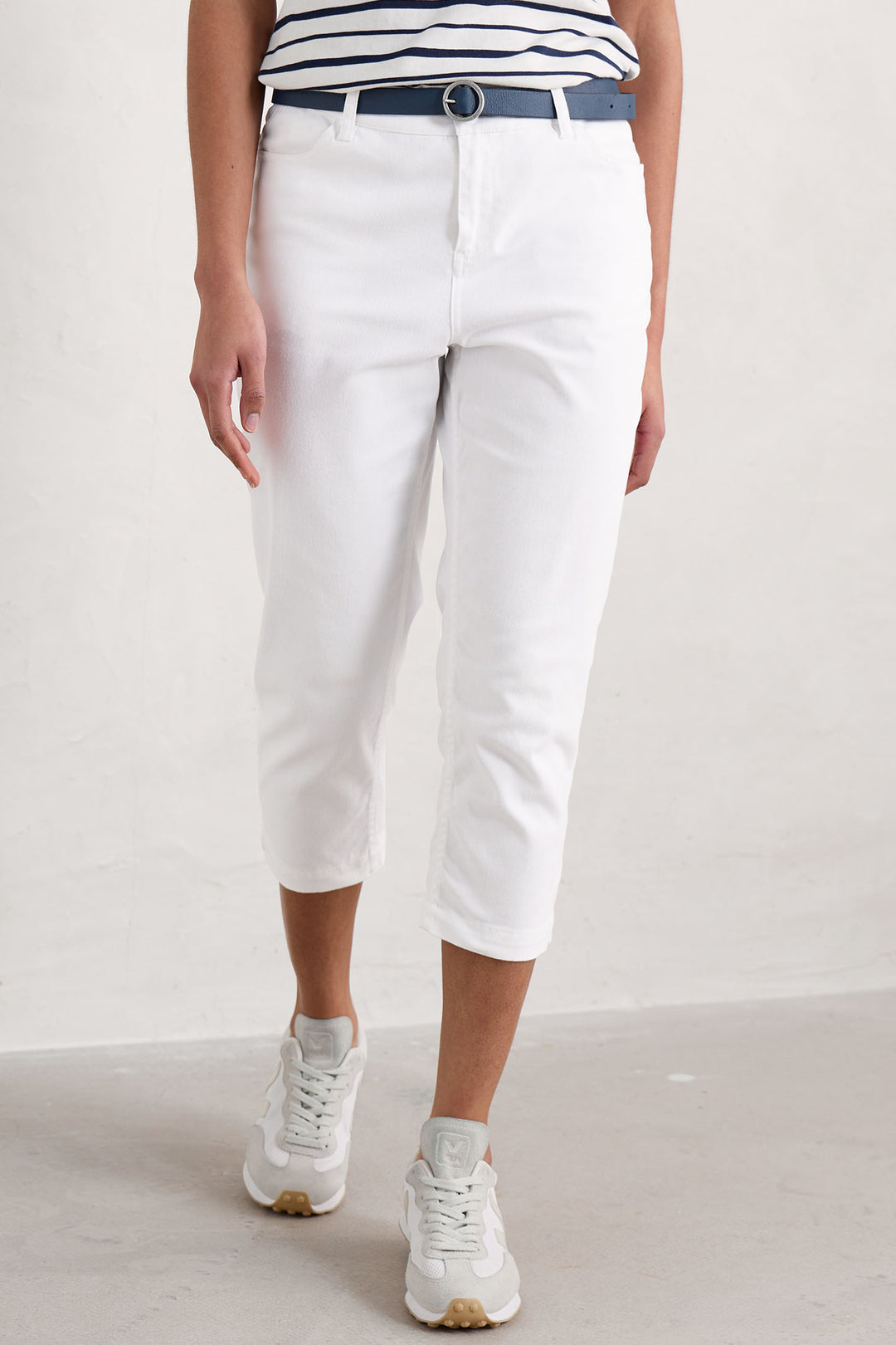 Seasalt Albert Quay Salt White Cropped Trousers - Shirley Allum Boutique