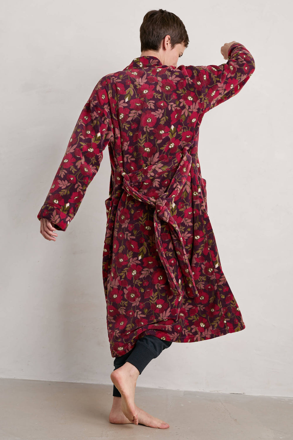 Seasalt Applique Poppy Grape Hushing Dressing Gown - Shirley Allum Boutique