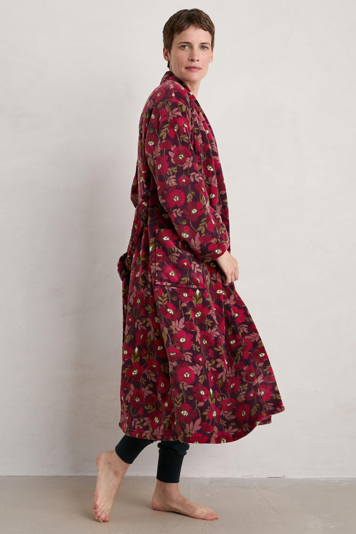 Seasalt Applique Poppy Grape Hushing Dressing Gown - Shirley Allum Boutique