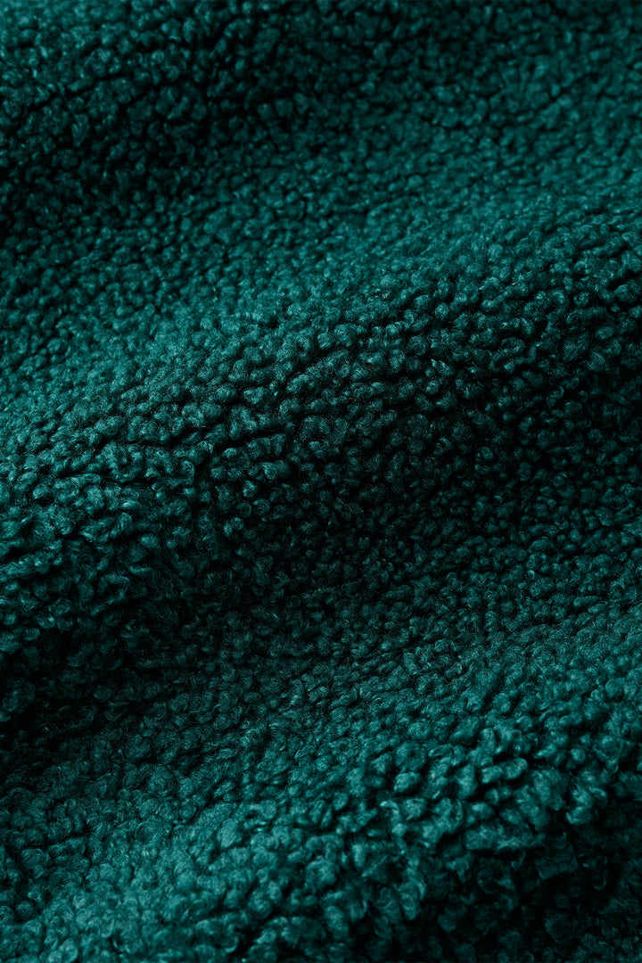 Close-up of teal textured fabric