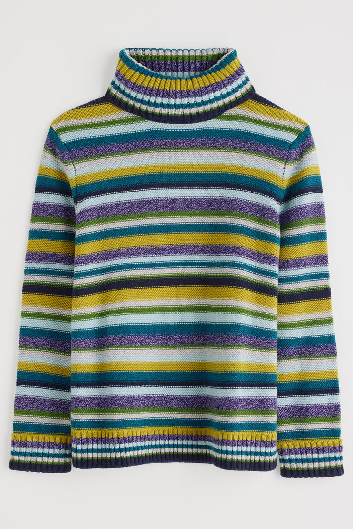 Seasalt Braque Jumper Concertina Dark Citron Green Multicolour WM25691R - Shirley Allum Boutique