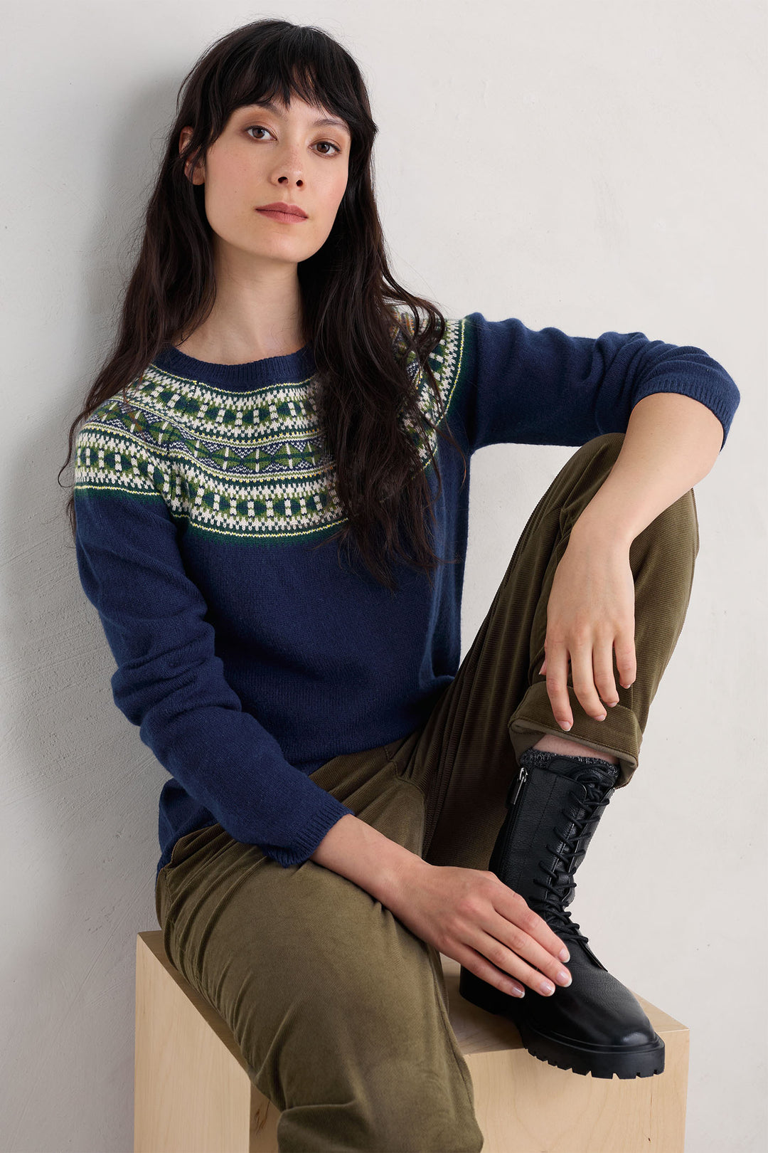 Seasalt Buck's Horn Jumper Bedstone Sea Cave Mix B-WM34679-34190 - Shirley Allum Boutique