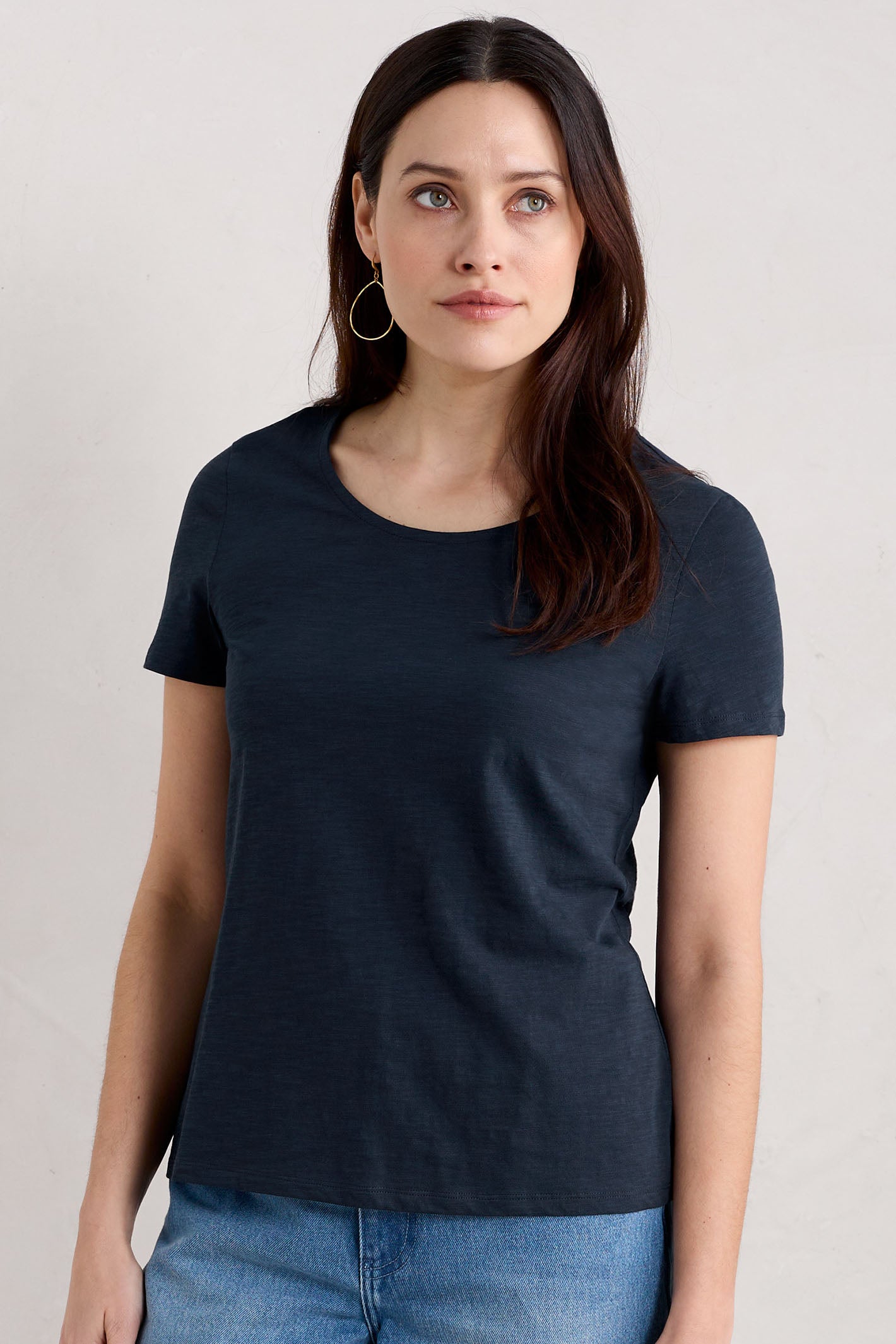 Seasalt Camerance Navy Maritime Wide Neck T-Shirt – Shirley Allum Boutique