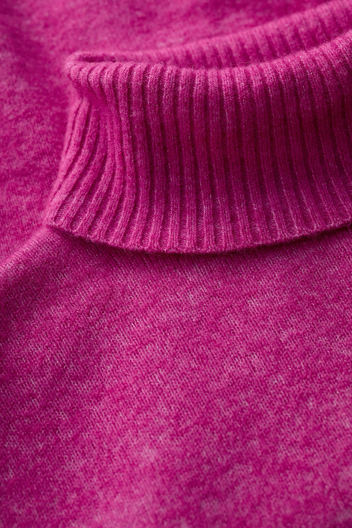 Seasalt Cloud Chasing Pink Crocus Melange Roll Neck Jumper - Shirley Allum Boutique