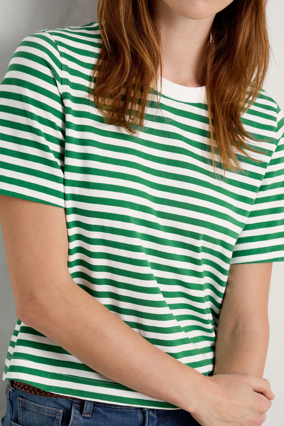 Seasalt Copseland Green Mini Cornish Island Chalk Striped T-Shirt - Shirley Allum Boutique