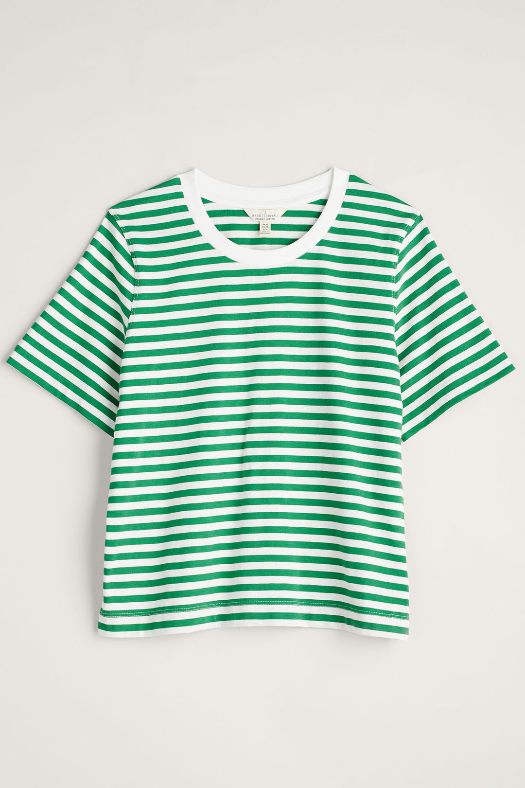 Seasalt Copseland Green Mini Cornish Island Chalk Striped T-Shirt - Shirley Allum Boutique