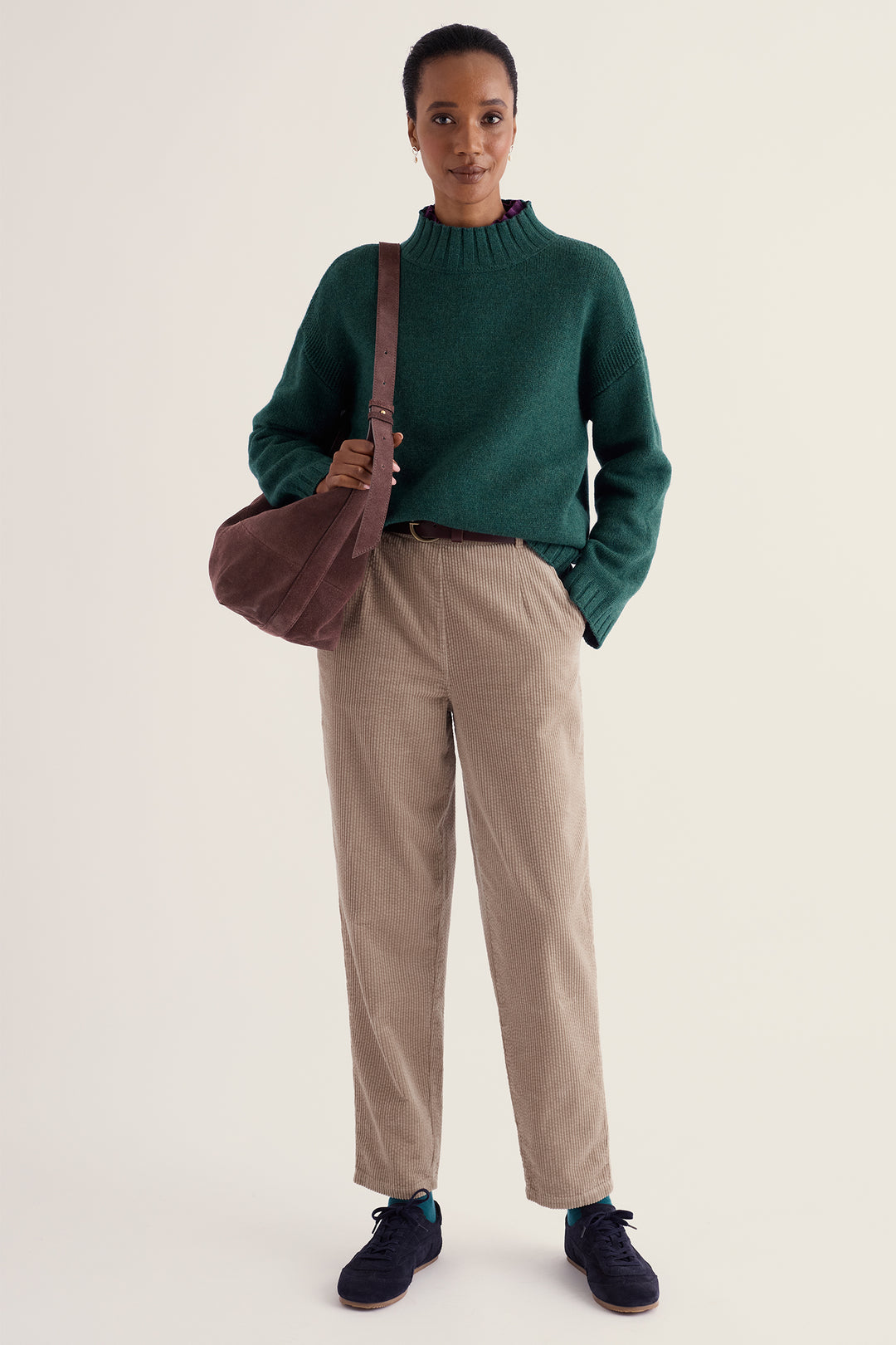 Seasalt Cornwall Bedruthan jumper in Loch green knit melange