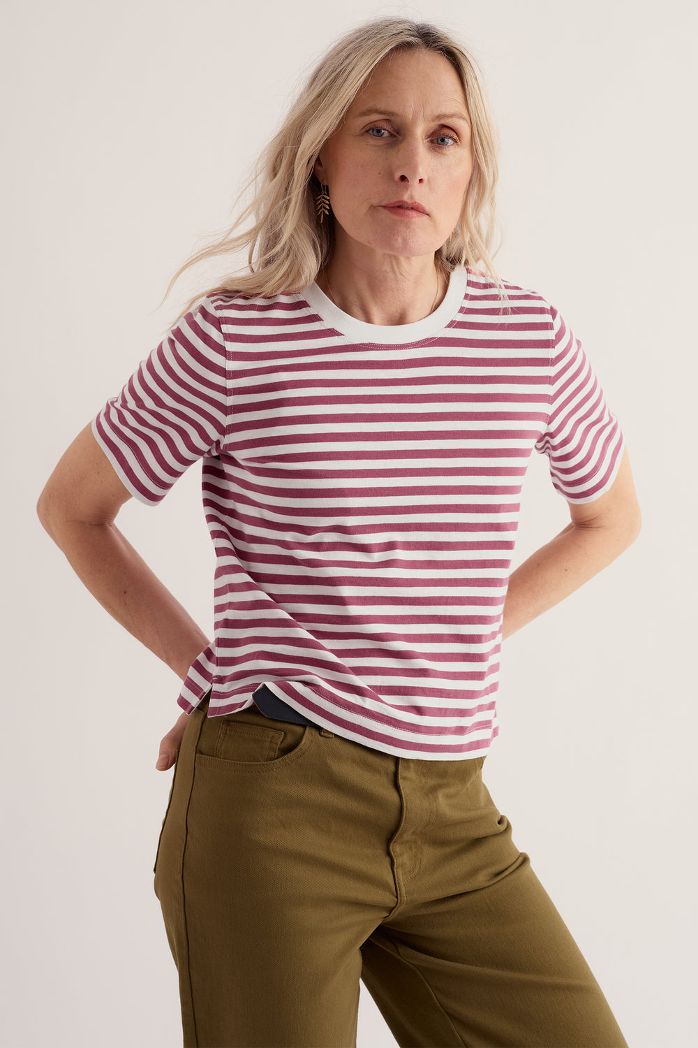 Seasalt Cornwall Copseland Mini Cornish Chalk Rosa Pink T-Shirt WM32430 38484, worn full length