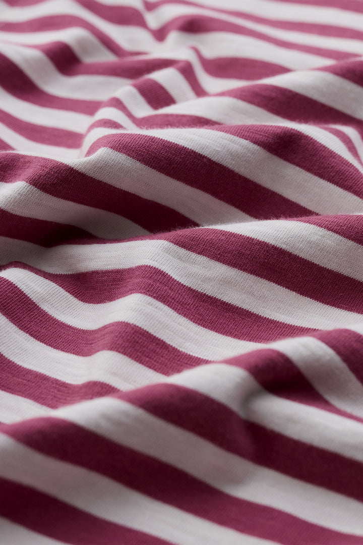 Seasalt Cornwall Copseland Mini Cornish Chalk Rosa Pink T-Shirt WM32430 38484, stripe detail