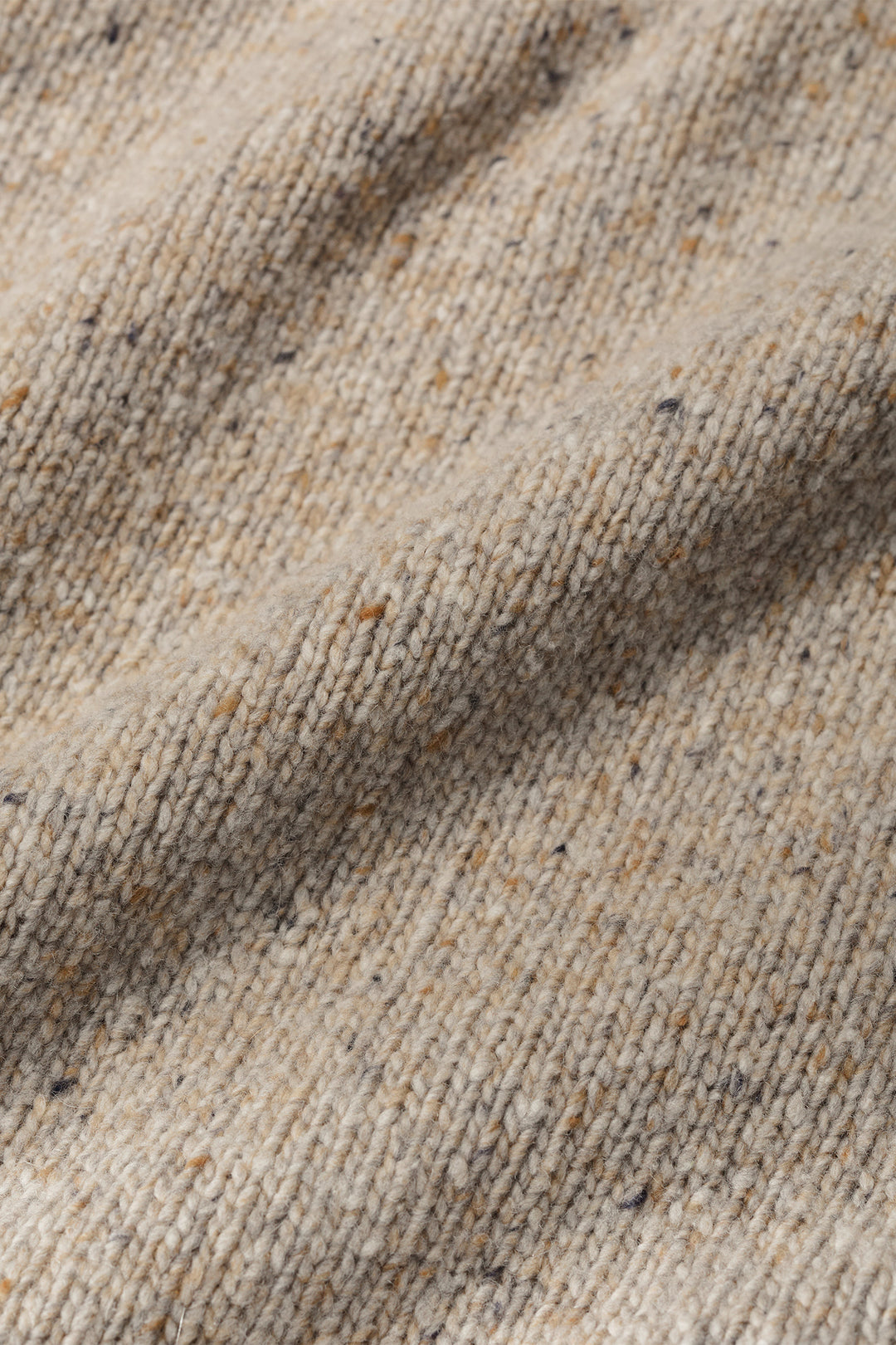 Seasalt Cornwall Dawson Pick Birch Beige Jumper, flecked yarn close up