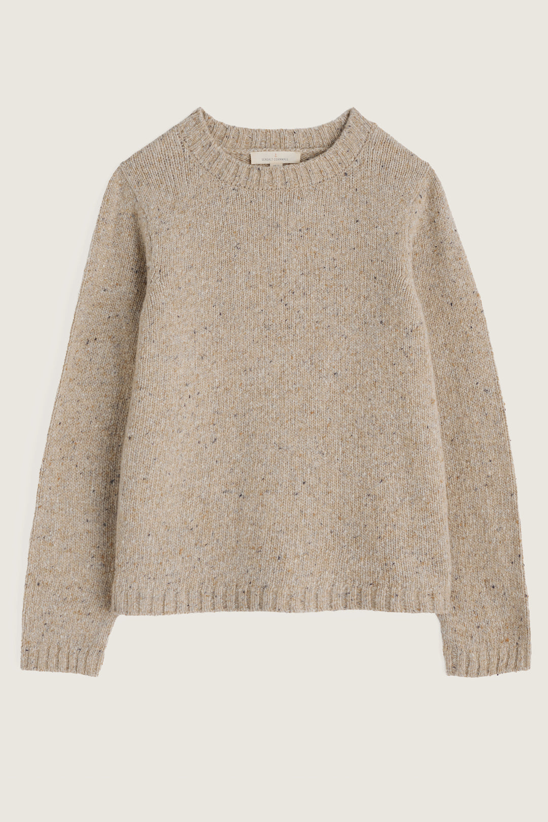 Seasalt Cornwall Dawson Pick Birch Beige Jumper, jumper shown flat