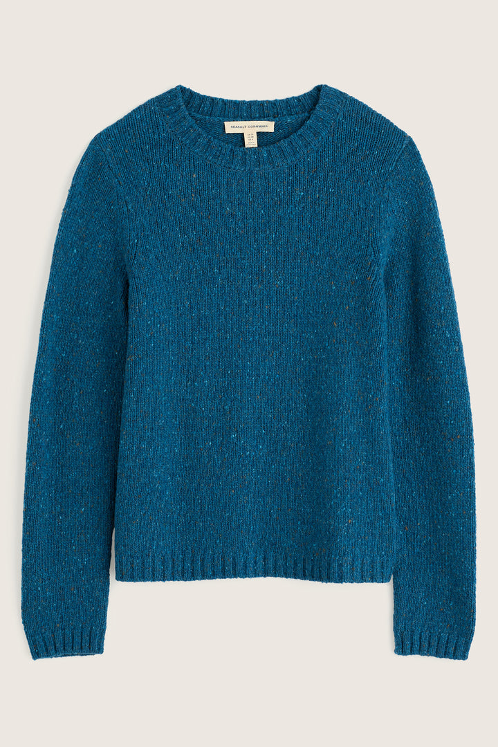 Seasalt Cornwall Dawson Pick Raincloud Blue Jumper, jumper shown flat
