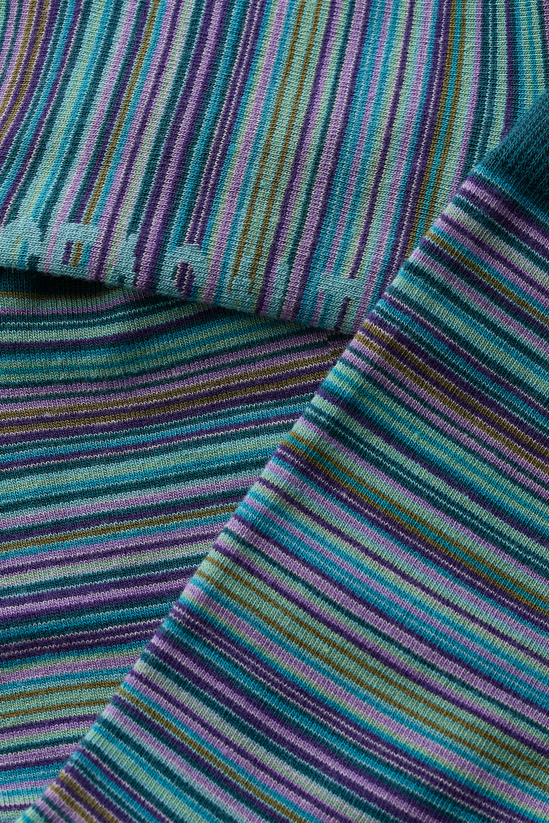 Seasalt Cornwall Everyday Ripple Marks Loganberry Multi Socks AC14248 39022, stripe detail