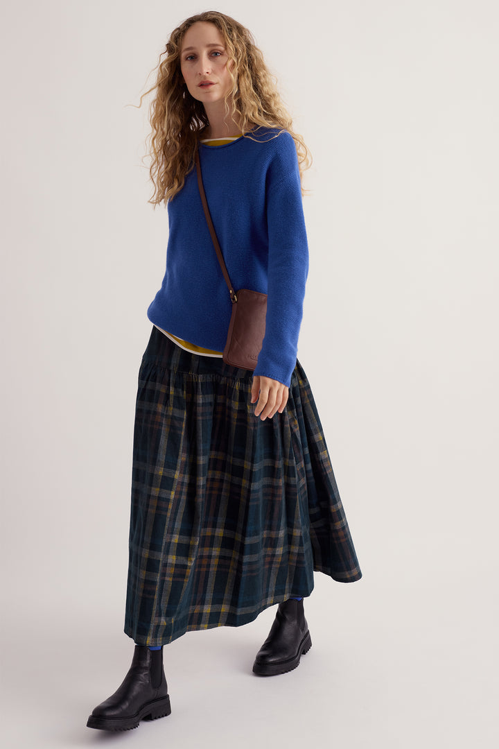 Seasalt Cornwall Fruity II Light Marine Blue Jumper, styled on model