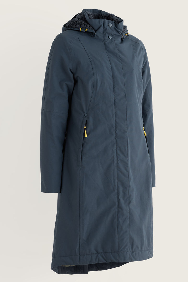 Seasalt Cornwall Janelle Squid Ink Navy Coat, front view alternative angle