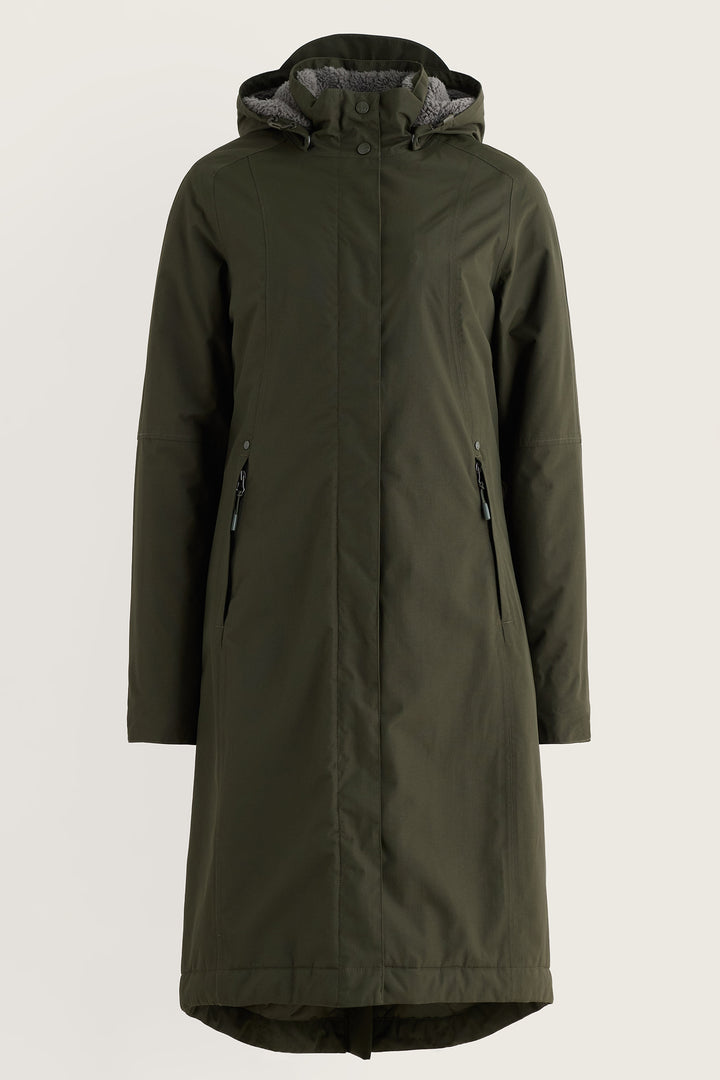 Seasalt Cornwall Janelle Woodland Green Waterproof Jacket, front view