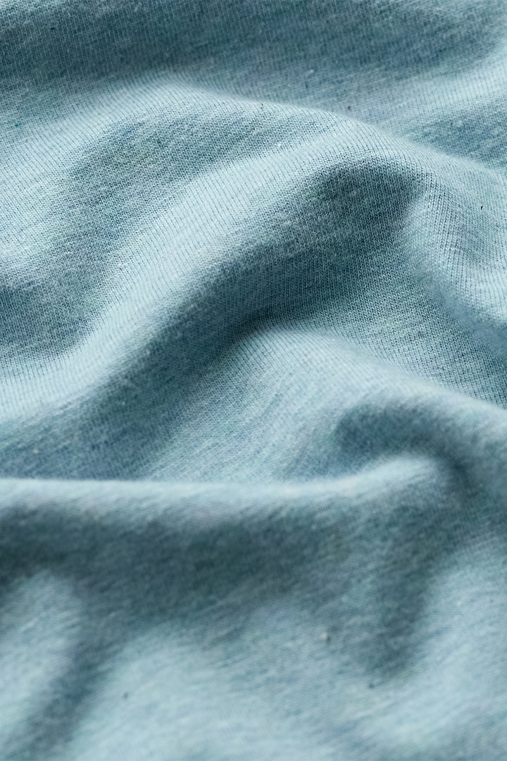 Seasalt Cornwall Landing Lichen Green Top, fabric close up