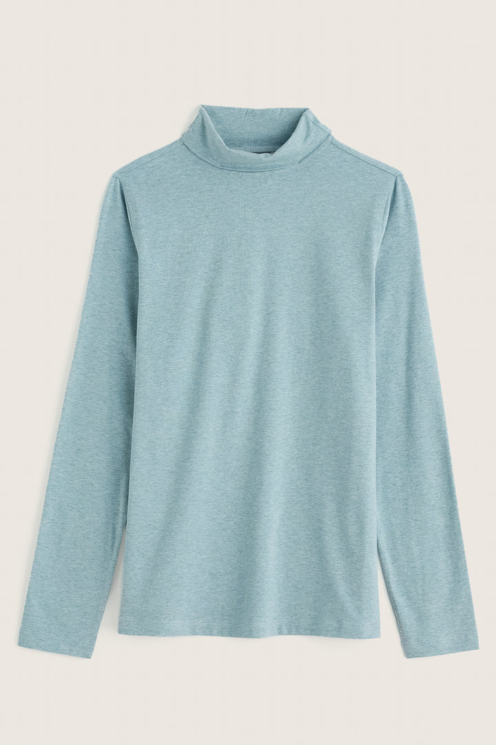 Seasalt Cornwall Landing Lichen Green Top, top shown flat