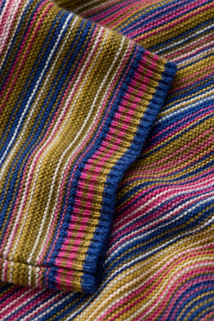 Seasalt Cornwall Makers Ripple Marks Fern Moss Multi Jumper WM38956 39383, stripe and knit detail