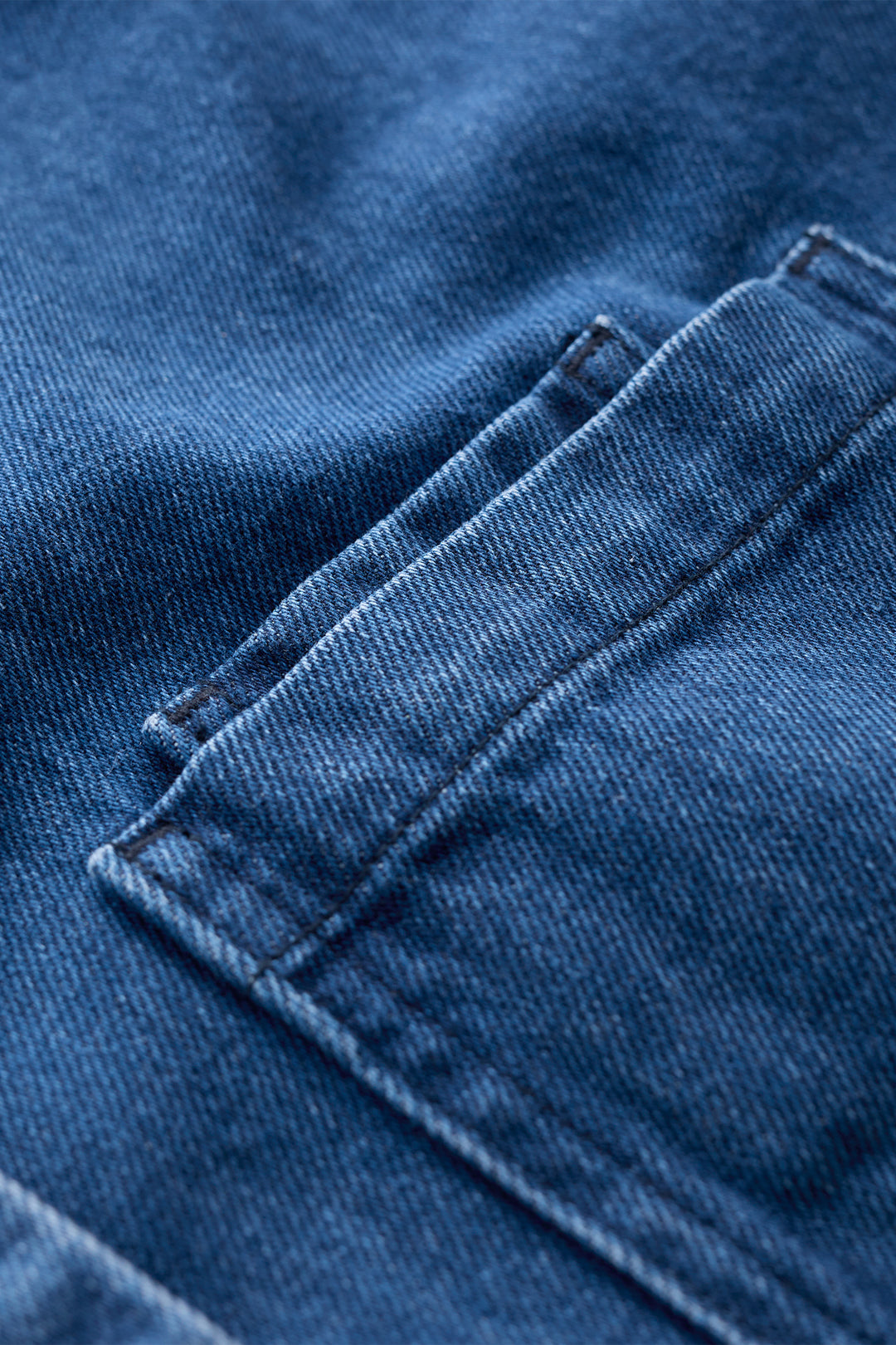 Seasalt Cornwall Reading Rocks Mid Wash Blue Jacket WM39282 36953, denim pocket and stitching detail