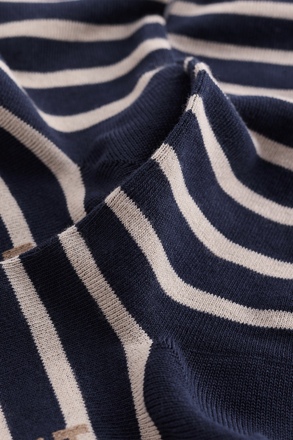 Seasalt Cornwall Sailor Socks Breton Magpie Navy AC23180 16908, stripe and knit detail