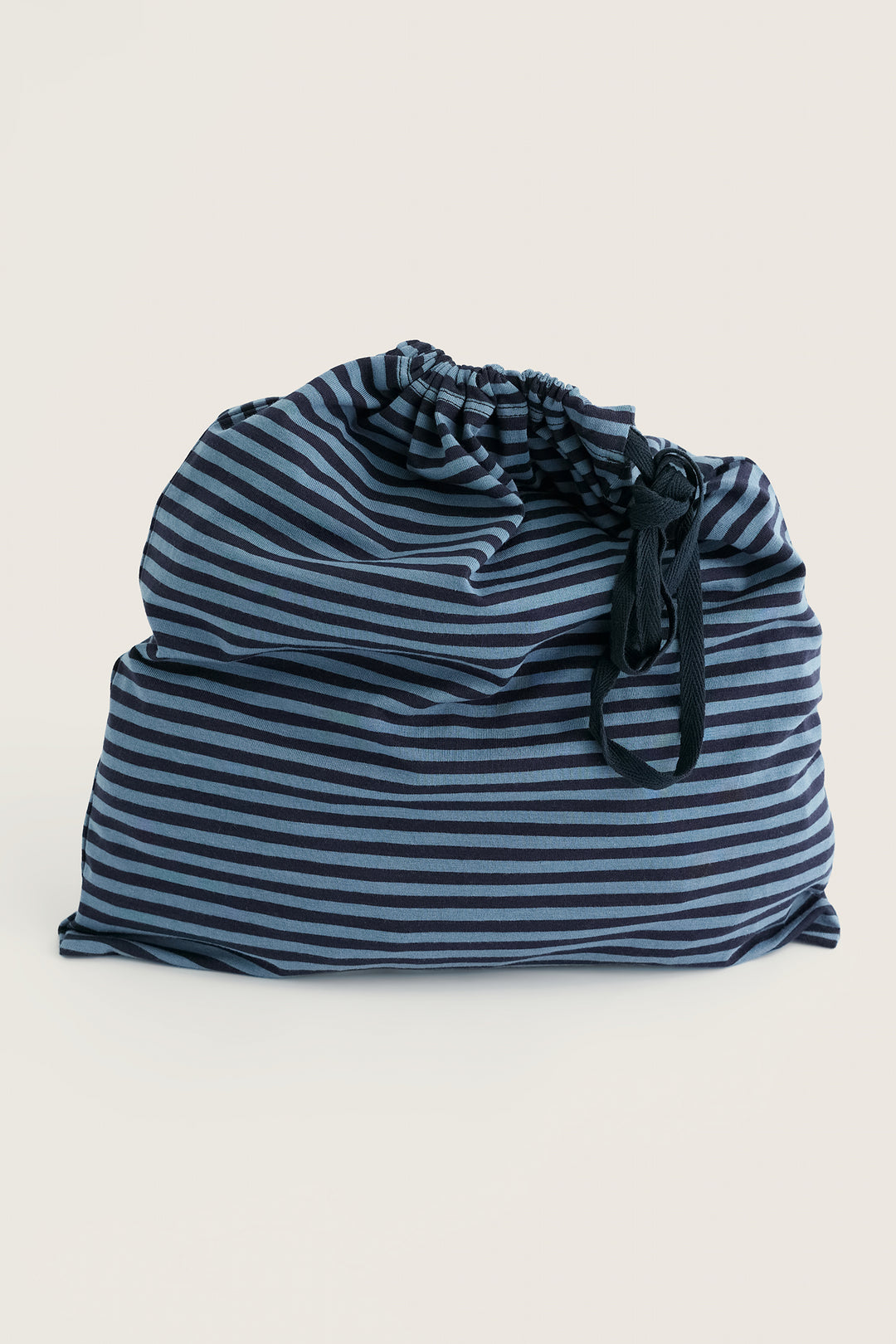 Seasalt Cornwall Setting Sun Obliques Maritime Cadet Navy Pyjamas, drawstring storage bag